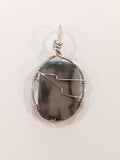 Canyon Marble Wire Wrapped Pendant Beaded Pendants Dragon & Wolf Designs   