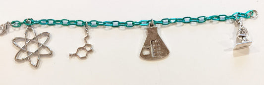Science Nerd Charm Bracelet Charm Bracelets Dragon & Wolf Designs   