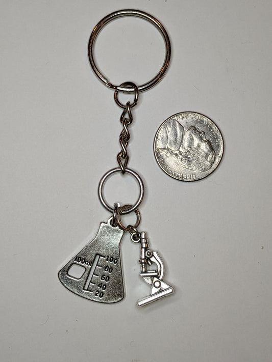 Science! Keychain Geeky Keychains Dragon & Wolf Designs   