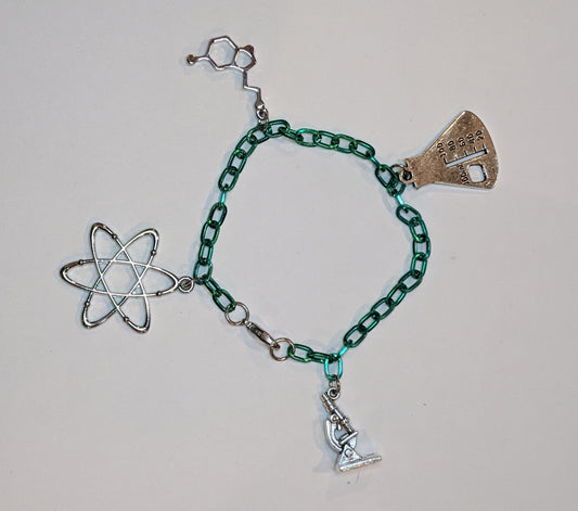Science Nerd Charm Bracelet Charm Bracelets Dragon & Wolf Designs   