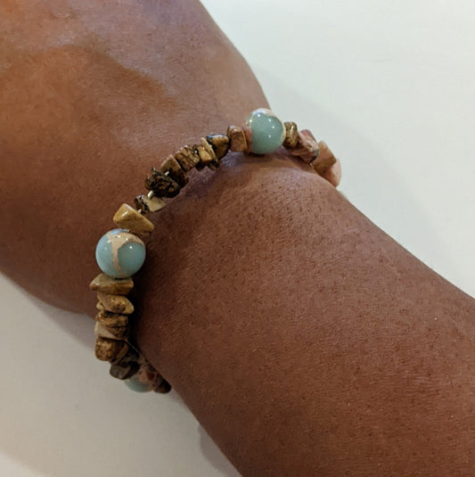 Jasper Beaded Bracelet Beaded Bracelets Dragon & Wolf Designs   