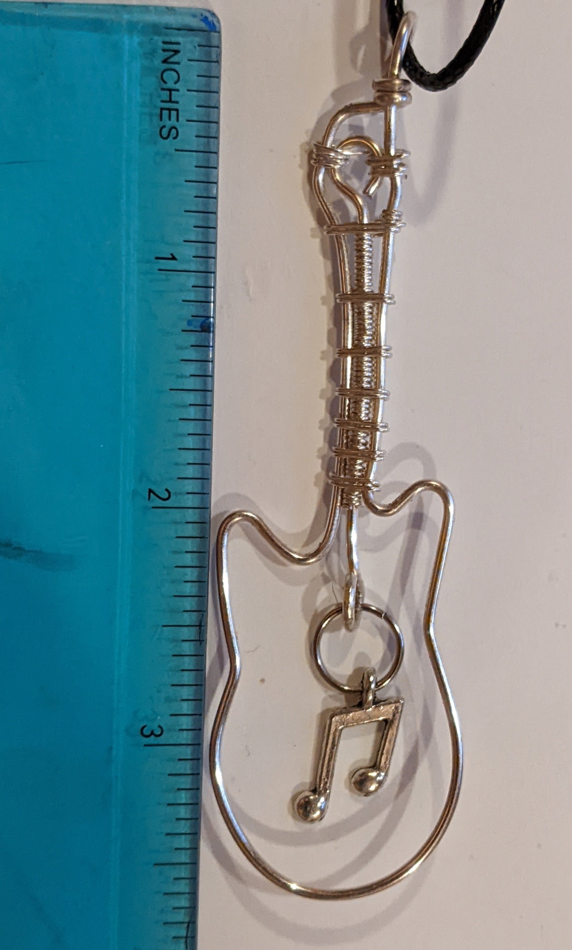 Guitar Pendant Wire Wrapped Pendants Dragon & Wolf Designs   