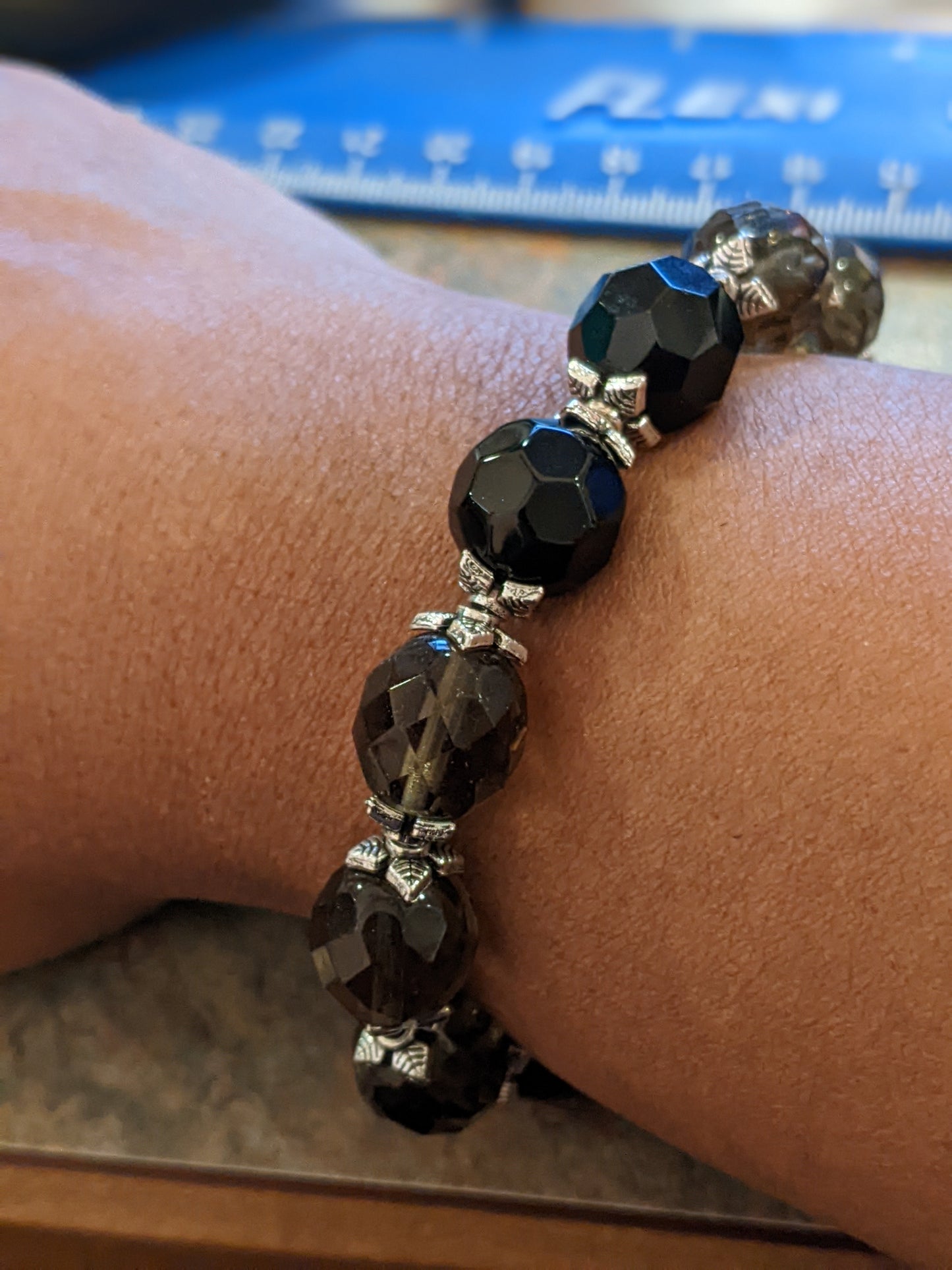 Faceted Glass Beaded Bracelet