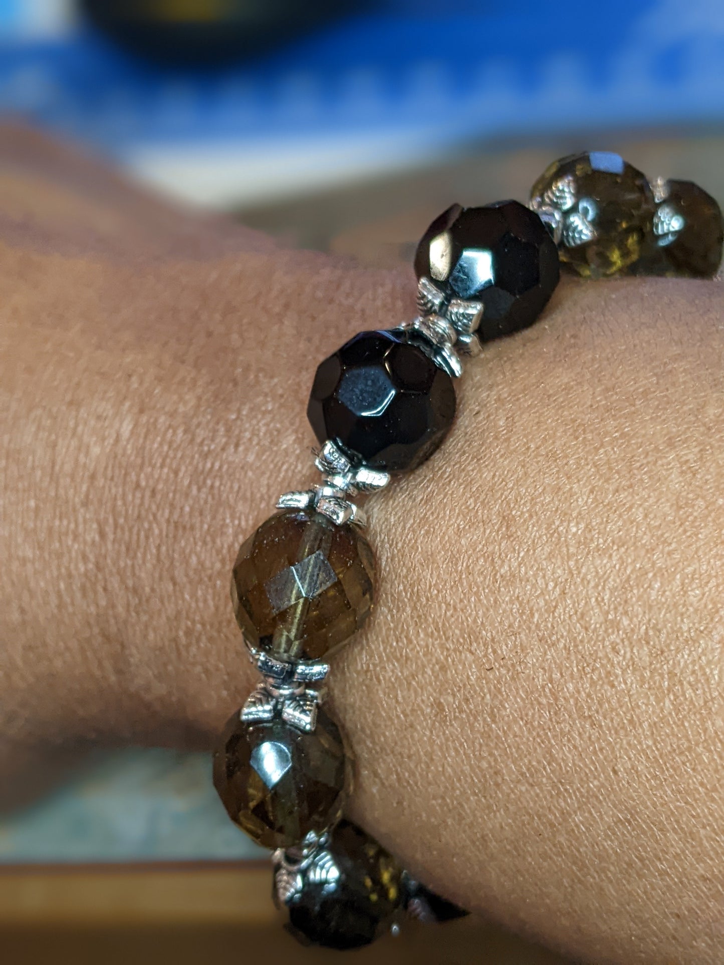 Faceted Glass Beaded Bracelet