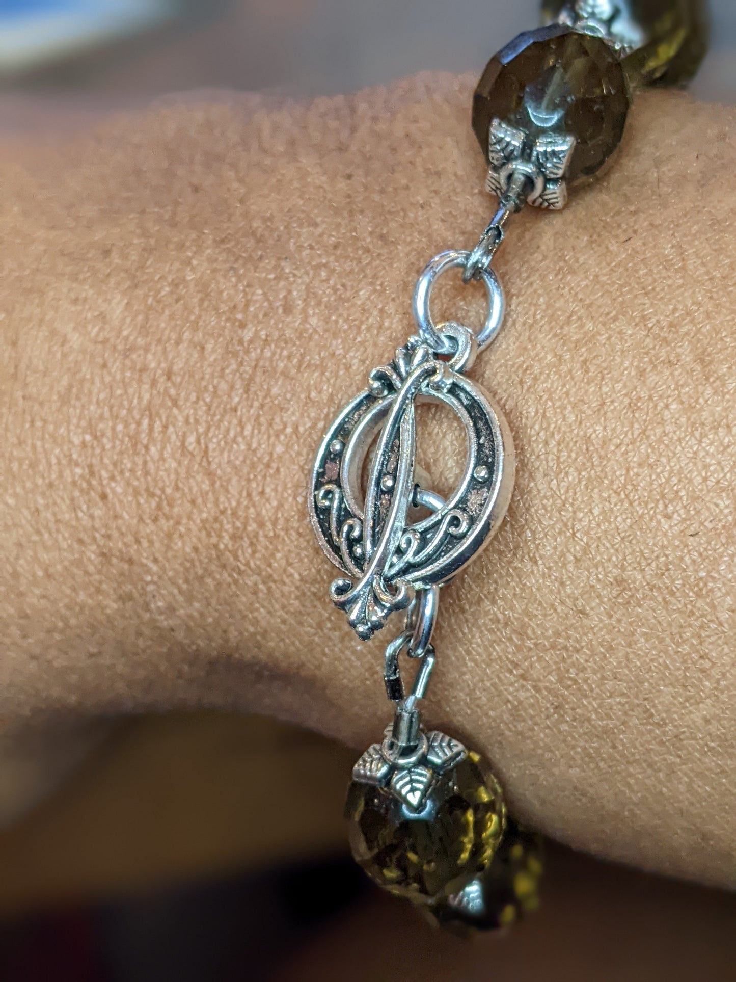 Faceted Glass Beaded Bracelet