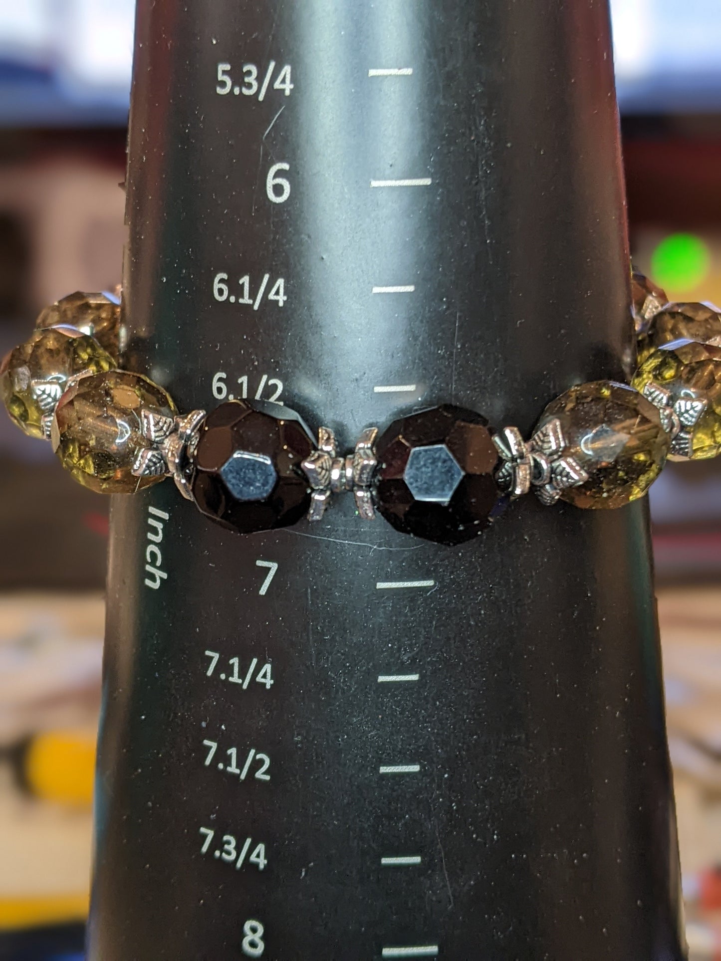 Faceted Glass Beaded Bracelet