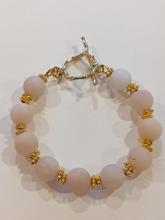 Pink Aventurine Beaded Bracelet
