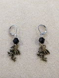 Bronze Dragon Beaded Earrings