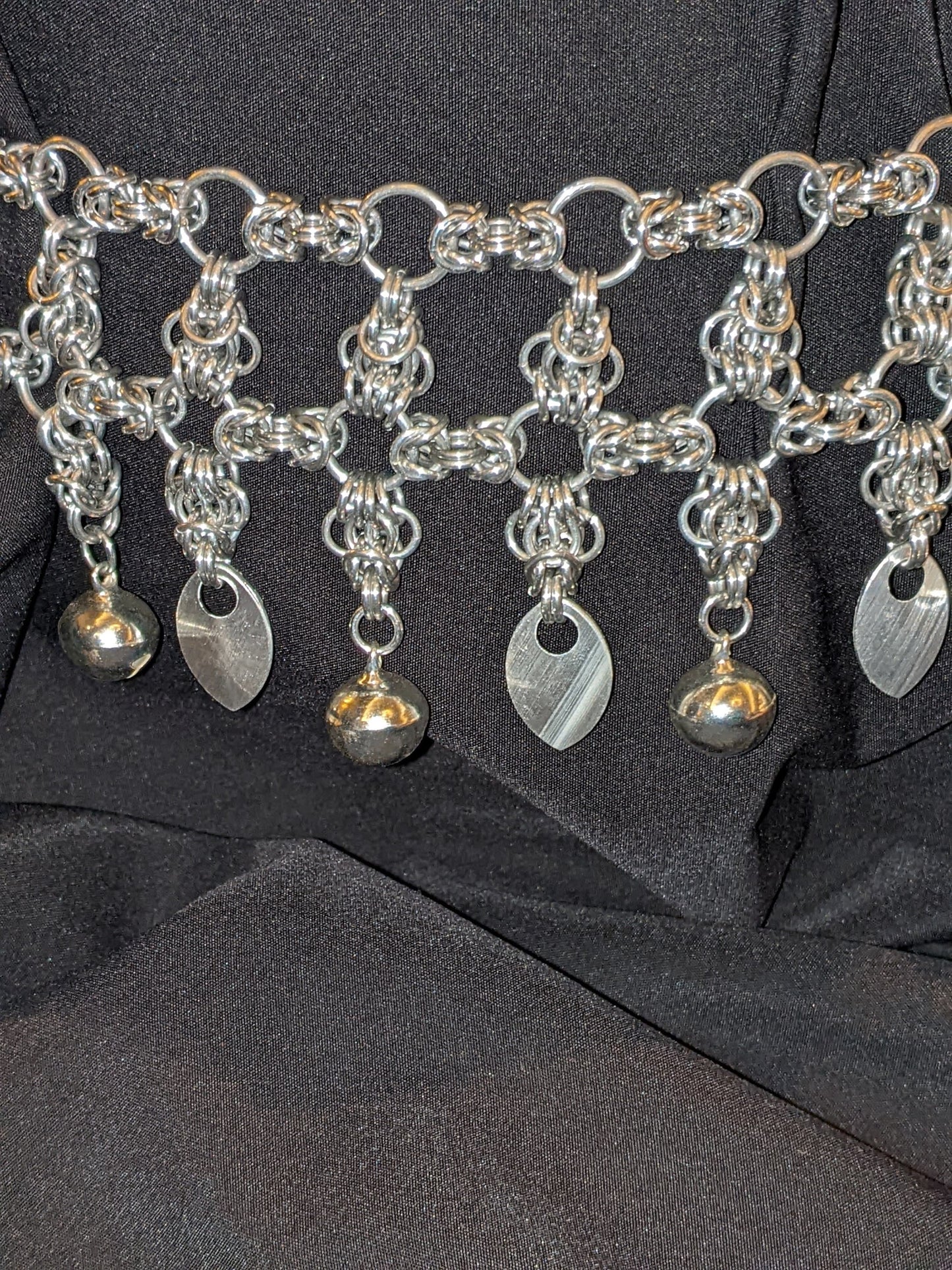 Chainmail Dancer's Set with belt, bracelet, anklet and necklace