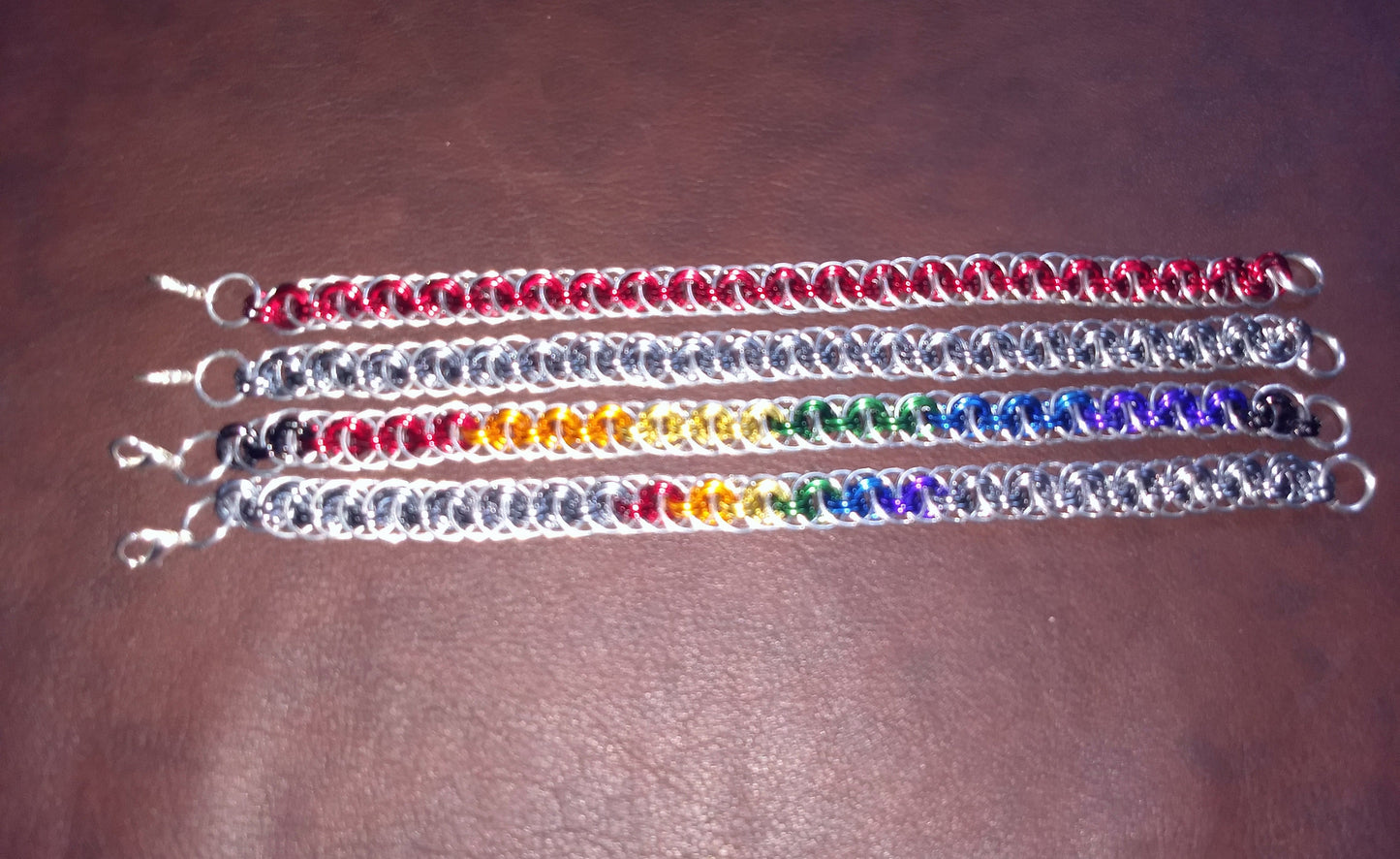 Viper weave chainmail bracelet Chainmail Bracelets Dragon & Wolf Designs   