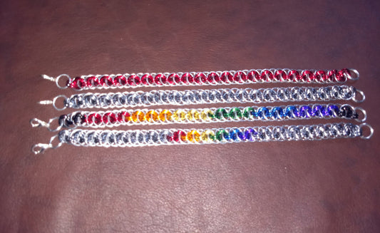 Viper weave chainmail bracelet Chainmail Bracelets Dragon & Wolf Designs   