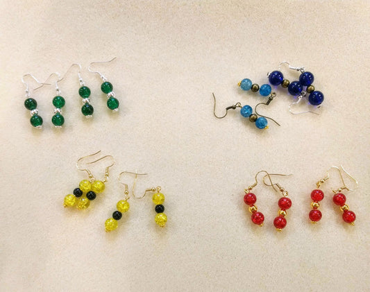 Wizarding House Beaded Earrings Beaded Earrings Dragon & Wolf Designs   