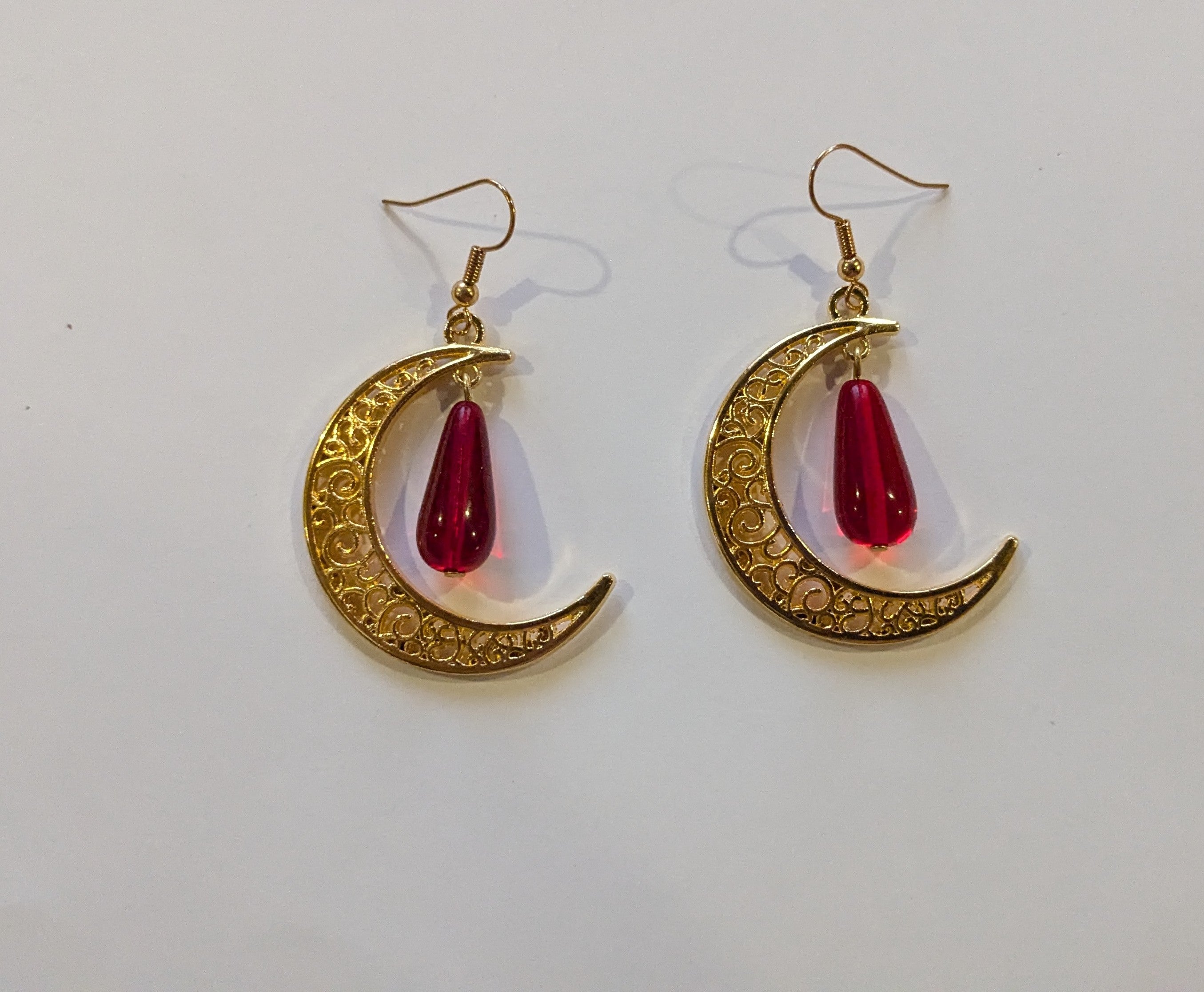 Crescent Moon Dangle Earrings