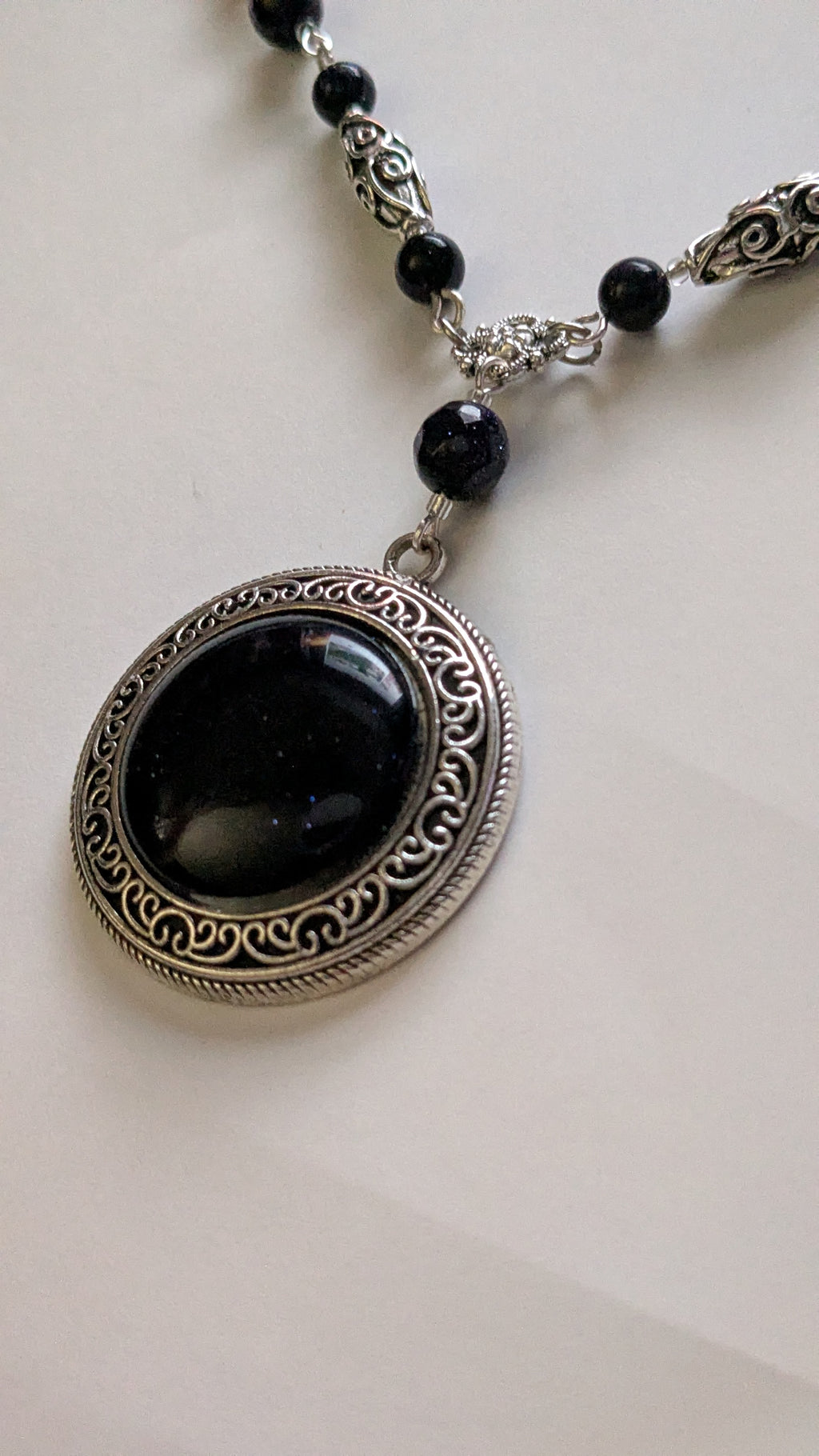 Blue Goldstone Jewelry Set