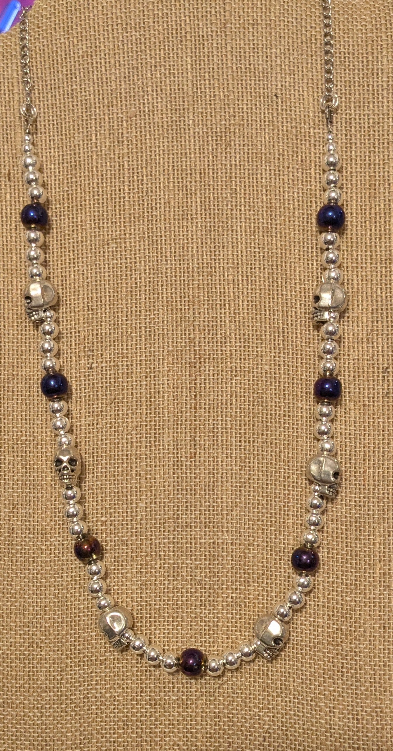 Beaded Skull Necklace