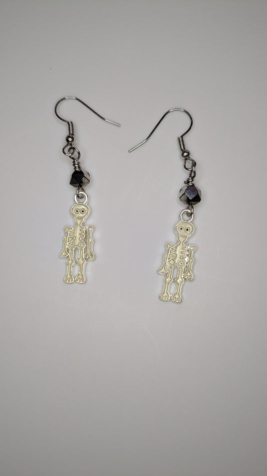 Spooky Skeleton Dangle Earrings