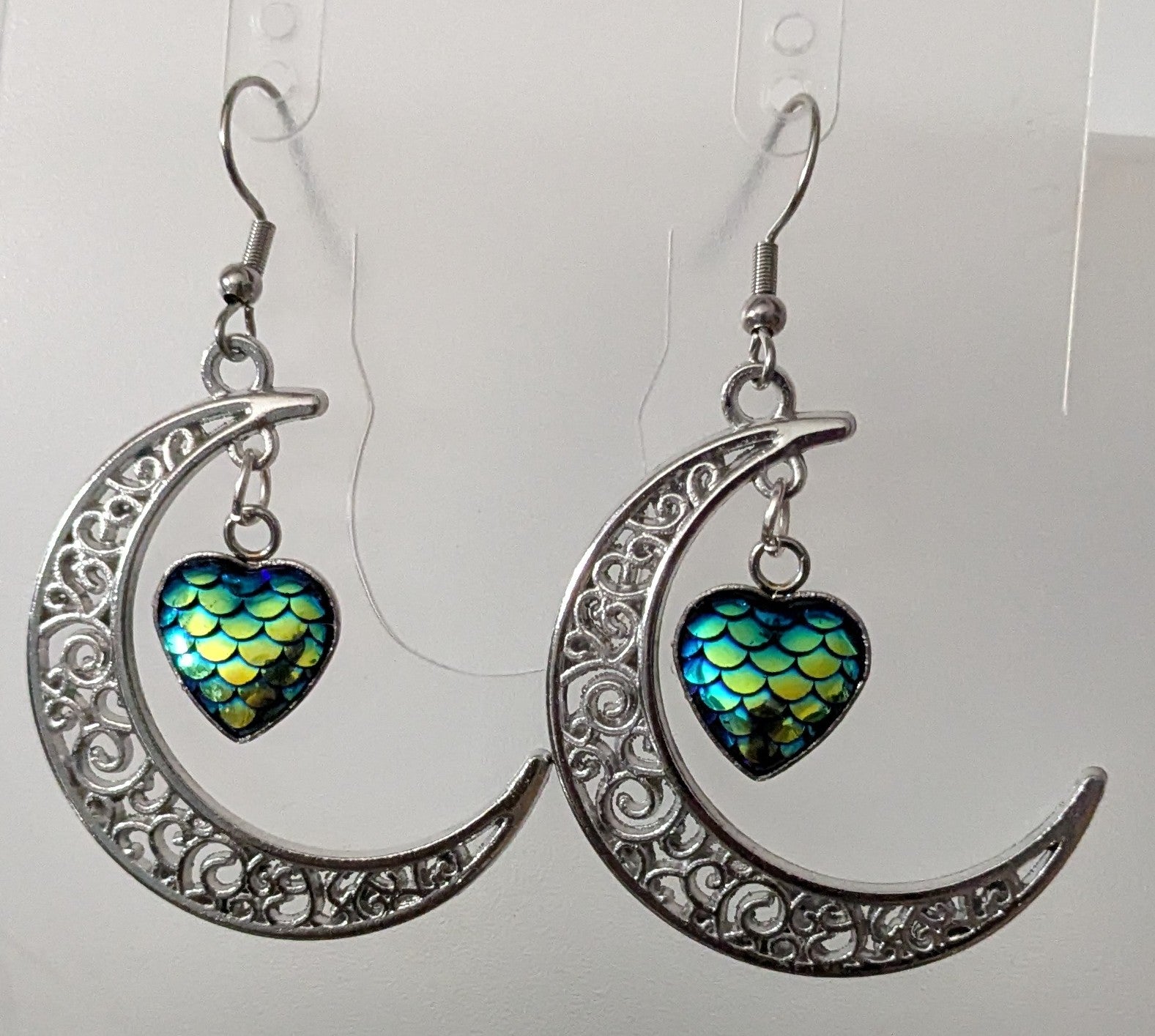 Crescent Moon Dangle Earrings