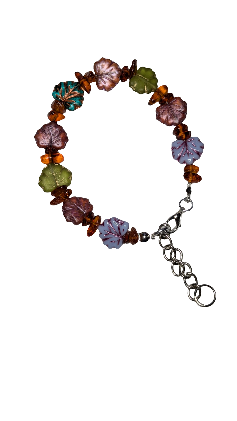 Autumn Leaves Beaded Bracelet