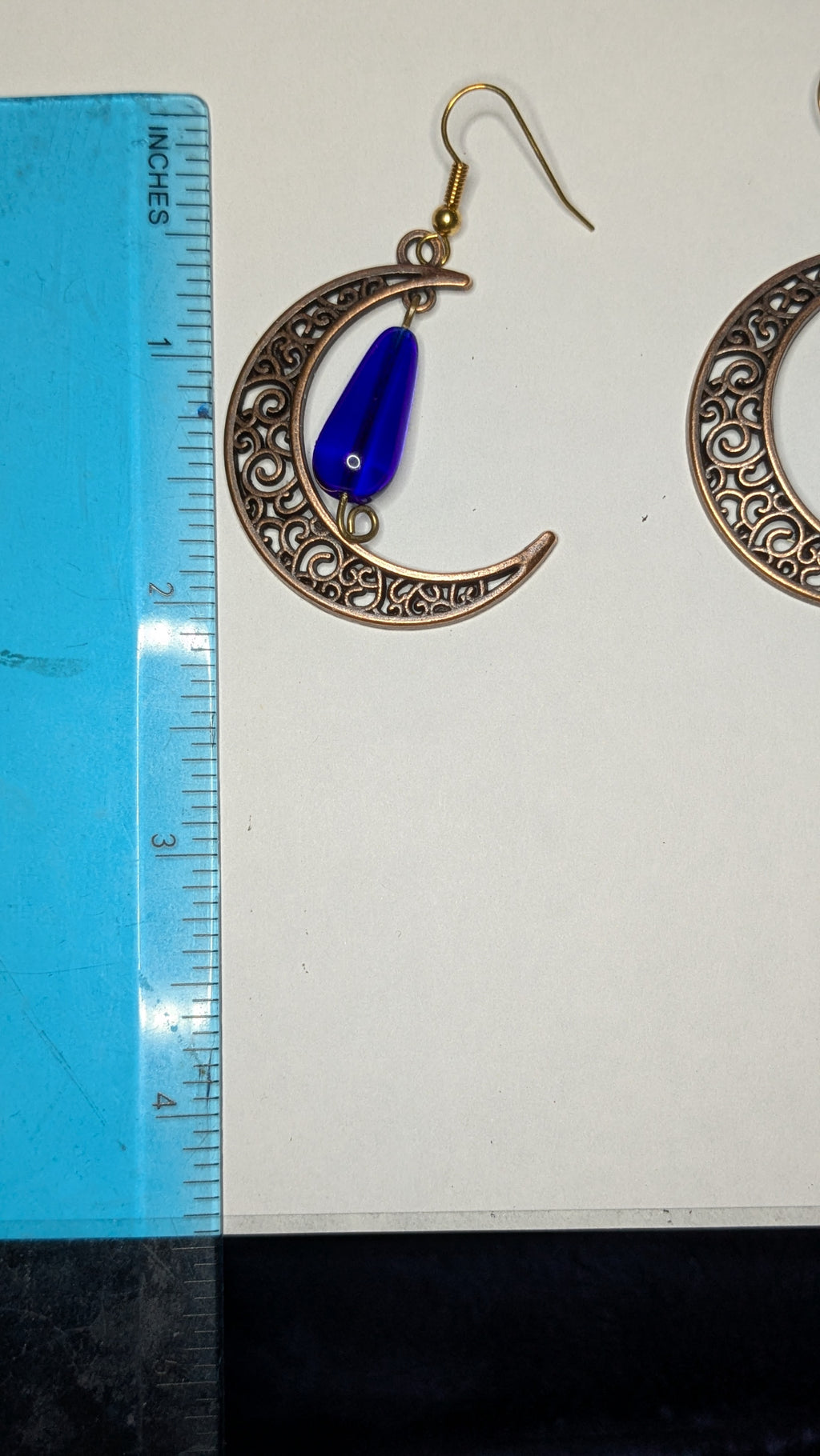 Crescent Moon Dangle Earrings