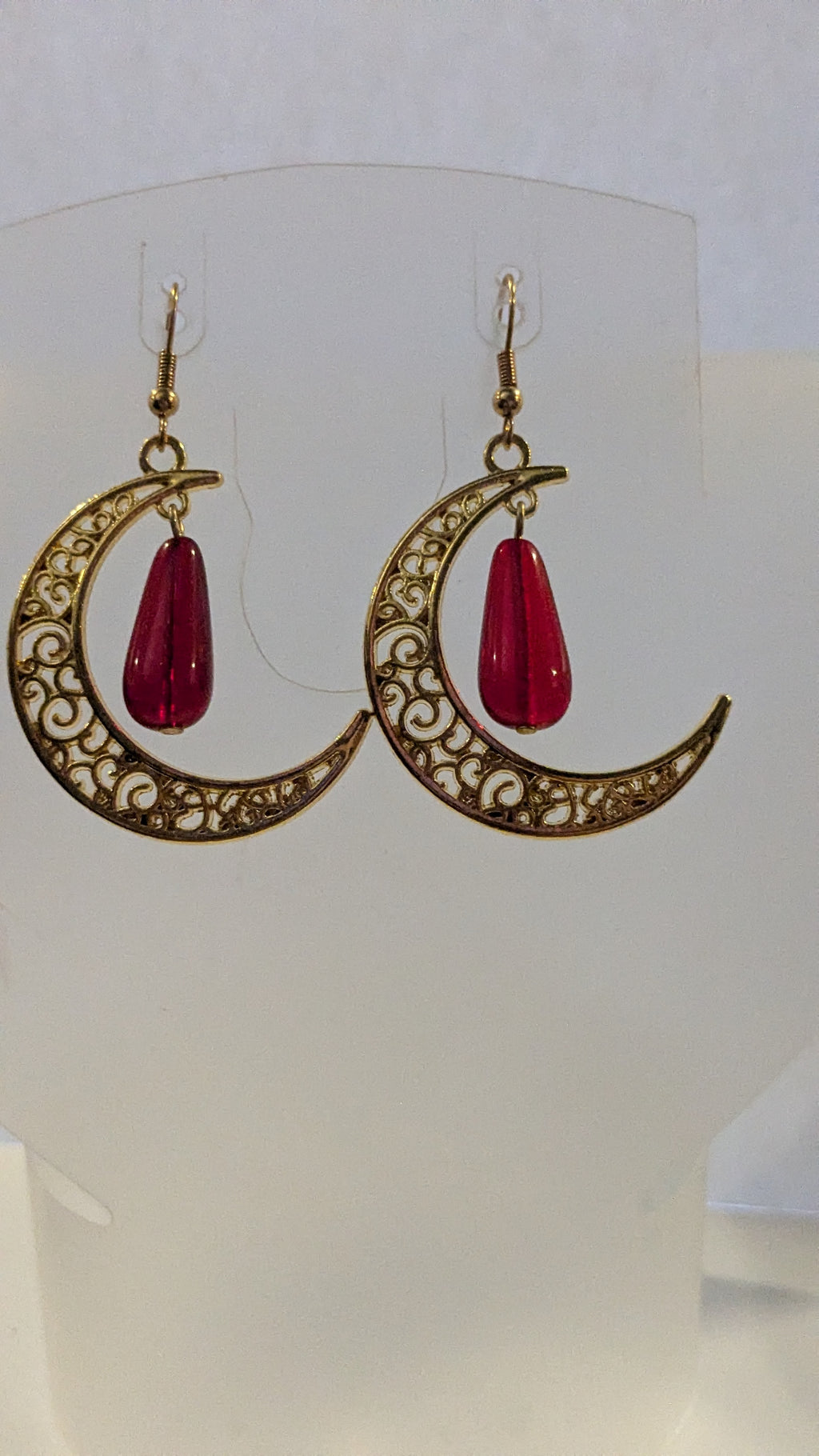 Crescent Moon Dangle Earrings
