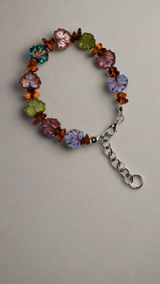 Autumn Leaves Beaded Bracelet