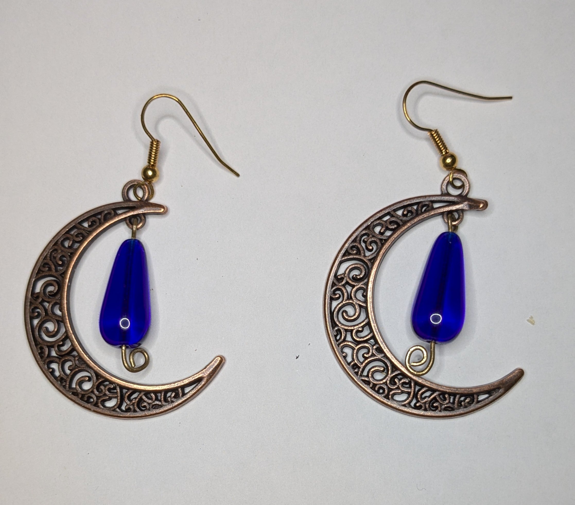 Crescent Moon Dangle Earrings