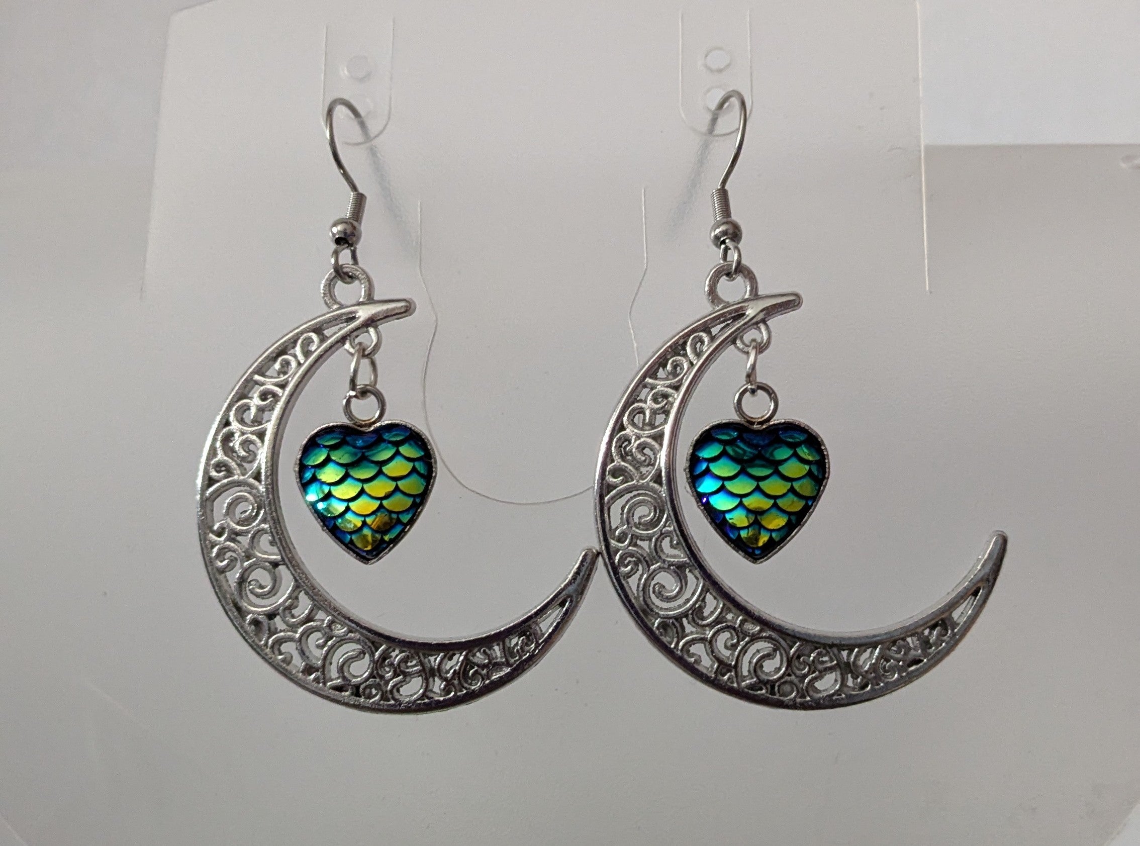Crescent Moon Dangle Earrings